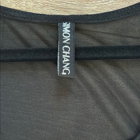 Simon Chang Black Sleeveless Tiered beach cover up resort dress medium - Picture 2 of 6